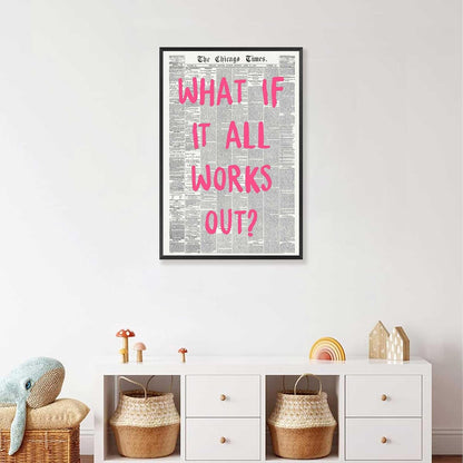 Skiennix Retro Newspaper Poster - Positive Affirming Quote Canvas Wall Art | 12x18in Framed Decor
