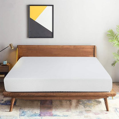 FDW 8-Inch Gel Memory Foam Mattress - Medium Firm | Pressure Relief & Cooling | White Bed in a Box