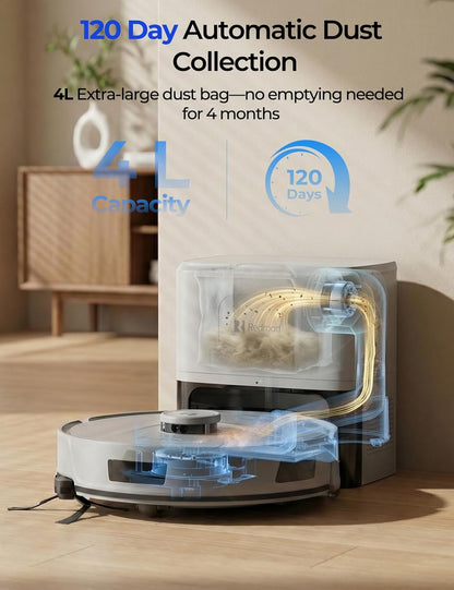 R11 Robot Vacuum by [Brand Name] - 20,000 Pa Suction Power | Self-Emptying & Lidar Navigation | Gray