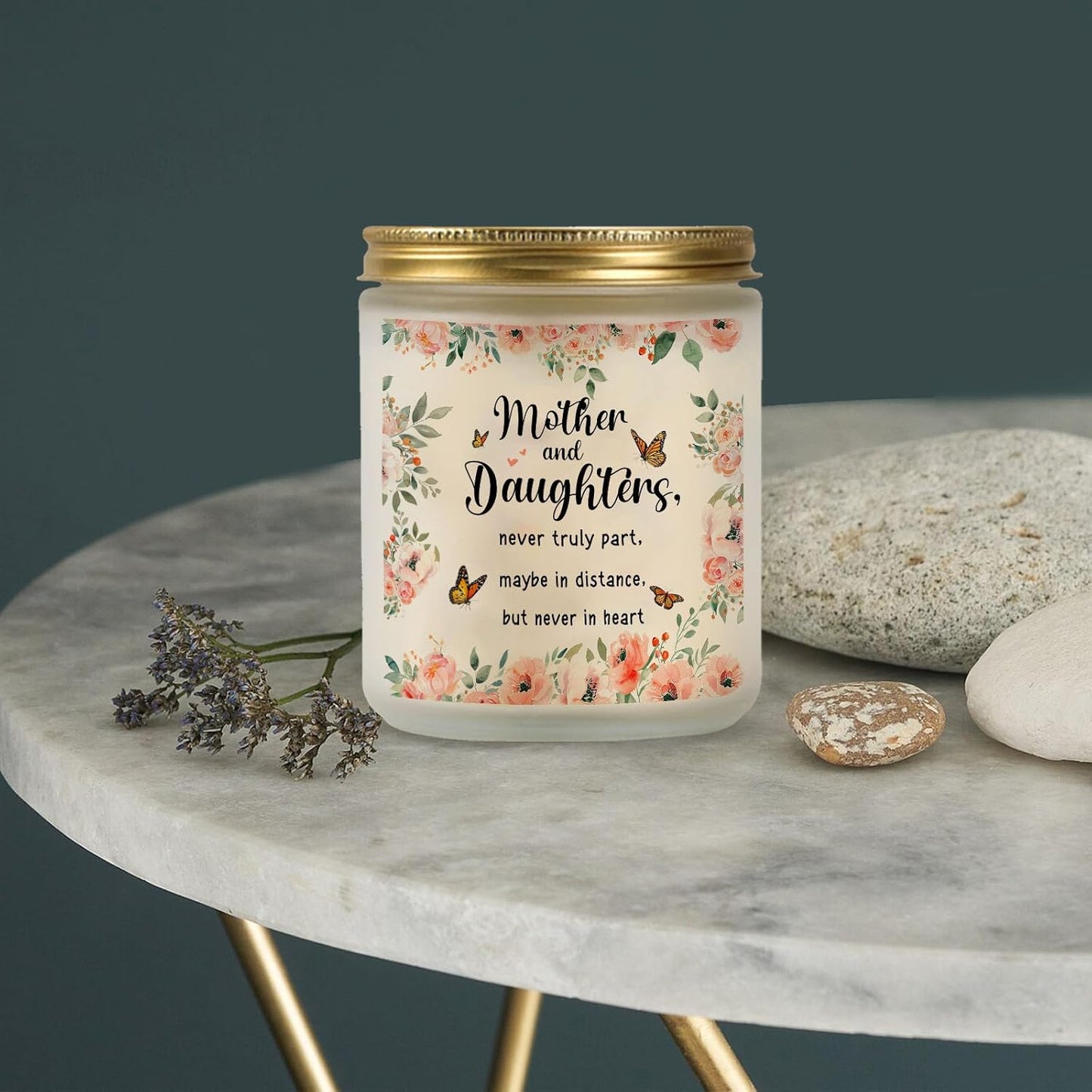 Regine Switzerland | Mom Gifts Candle - Heartfelt "Never Truly Apart" Design | Perfect for Daughters