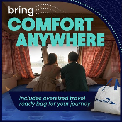 EnerPlex Air Mattress - Self-Inflating Blow Up Bed with Neck Support | Portable Travel & Home Use