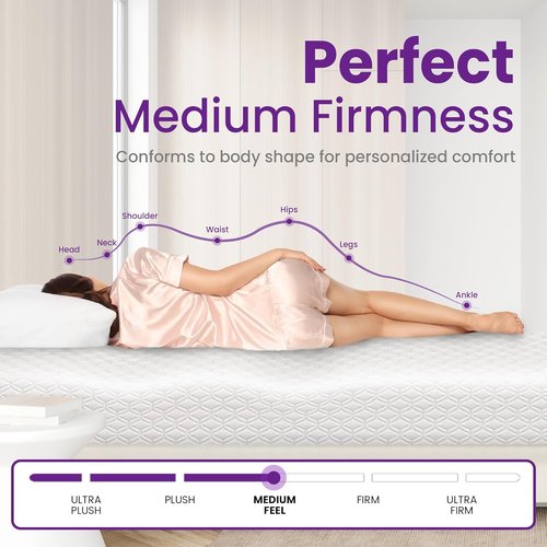 GAESTE Twin Cooling Gel Memory Foam Mattress - Medium Firm Pressure Relief | CertiPUR-US Certified, 5 Inch