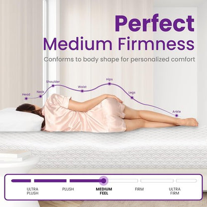 GAESTE Twin Cooling Gel Memory Foam Mattress - Medium Firm Pressure Relief | CertiPUR-US Certified, 5 Inch