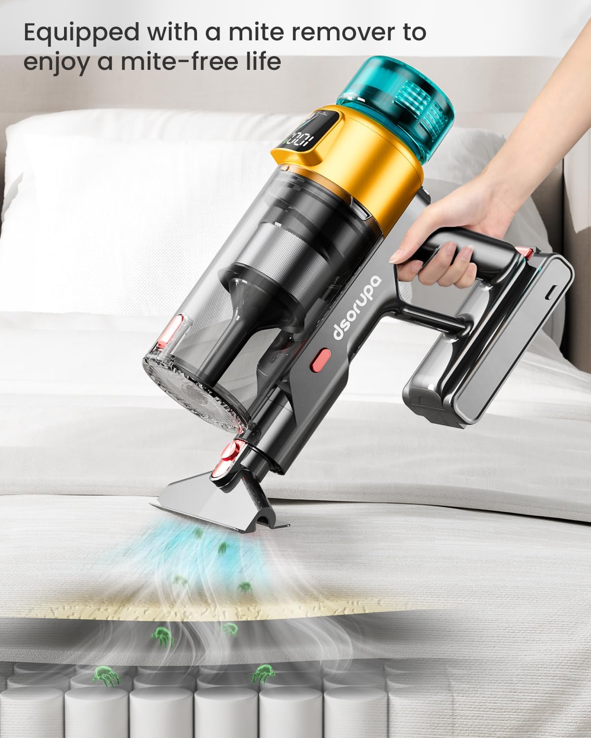Skiennix Cordless Vacuum Cleaner - 600W 50KPA Suction Power | 70-Minute Runtime for Home Use