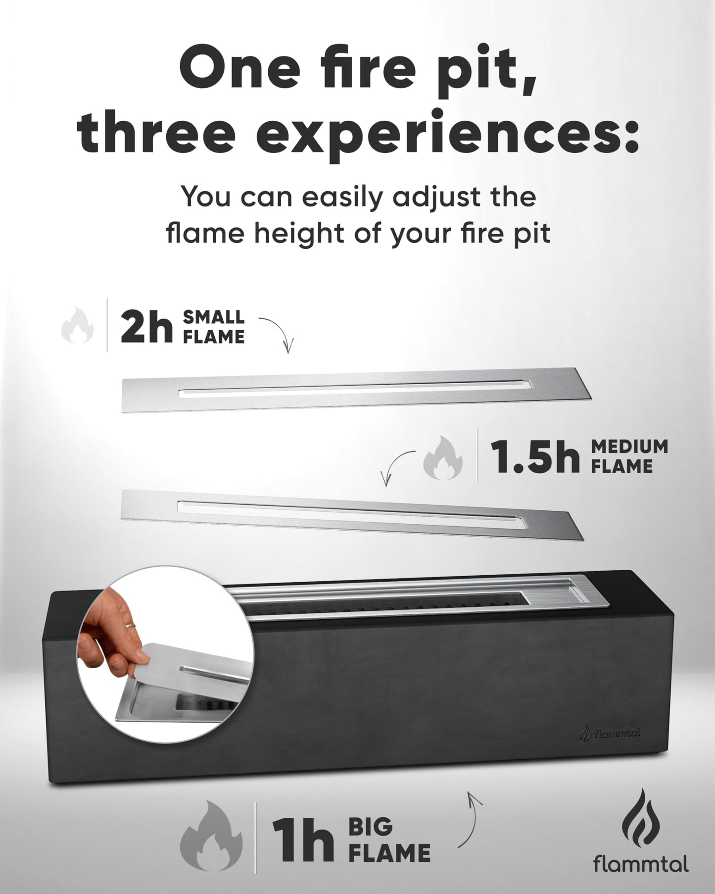 Tabletop Fire Pit - Smores Maker Kit - Outdoor - Portable Ethanol Table Top Firepit - with 4 Roasting Sticks - Gift for Housewarming Home Decor Patio Christmas Birthday Wedding Women - Flammtal