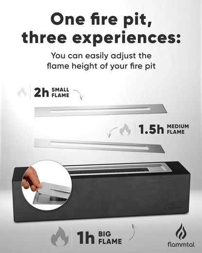 Tabletop Fire Pit - Smores Maker Kit - Outdoor - Portable Ethanol Table Top Firepit - with 4 Roasting Sticks - Gift for Housewarming Home Decor Patio Christmas Birthday Wedding Women - Flammtal