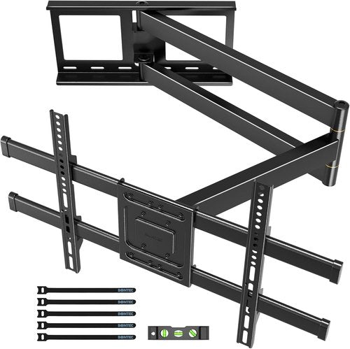 BONTEC Corner TV Wall Mount - Full Motion Dual Arm Bracket for 32-75 Inch TVs | 40.9” Extension, 132 lbs Capacity
