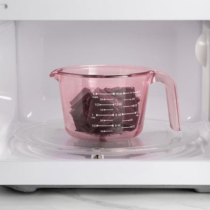 COOK WITH COLOR Glass Measuring Cups - Perfect for Cooking & Baking | Stylish Purple Design