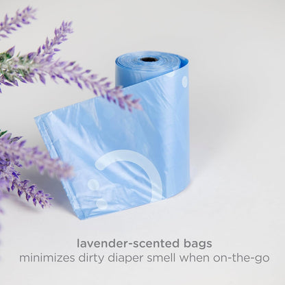Ubbi On-the-Go Diapering Refill Bags - Lavender Scented, Value Pack of 36 for Baby Essentials