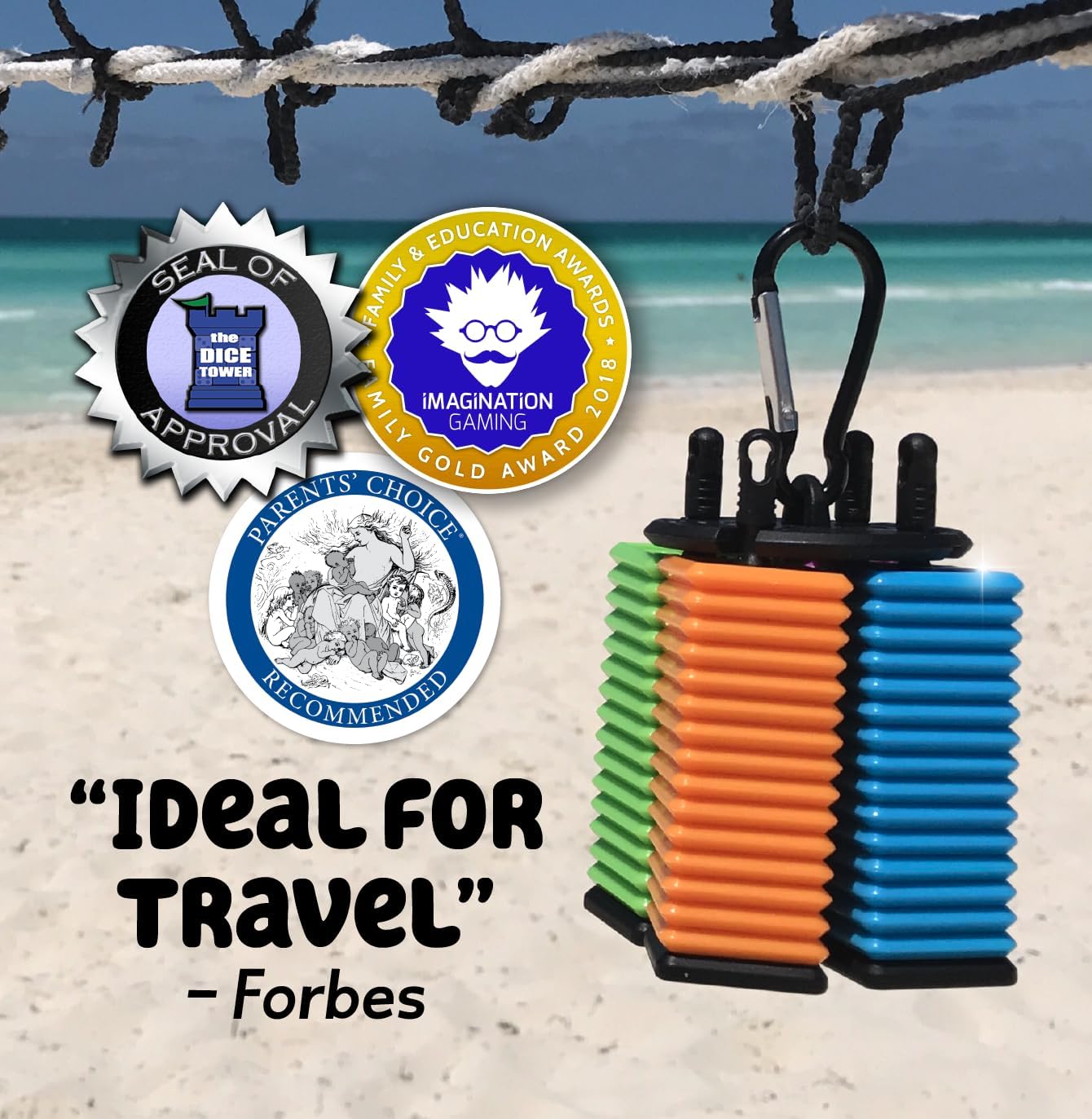 OK Play Ultimate Travel Tile Game - Waterproof & Indestructible | Learn to Play in 10 Seconds | Fun for All Ages