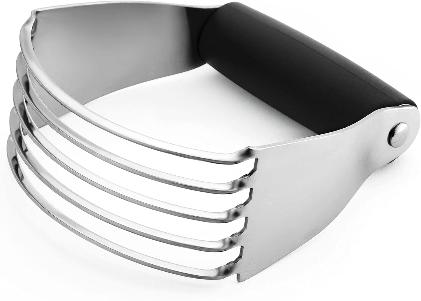 Spring Chef Dough Blender - Professional Pastry Cutter with Heavy-Duty Stainless Steel Blades | Medium Size, Black