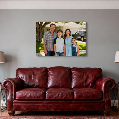 WFENJEW Custom Canvas Prints - Personalized Wall Art for Bedroom, Living Room, Wedding & Family (6" L x 8" W)