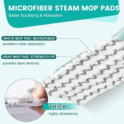 Shark | 6 Pack Steam Mop Replacement Pads - Washable & Reusable Microfiber for S1000 Series