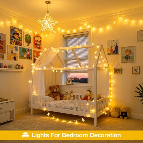 JMEXSUSS 300 LED Remote Control Curtain Lights - 100 LED Globe Star String Lights | Plug-In Design