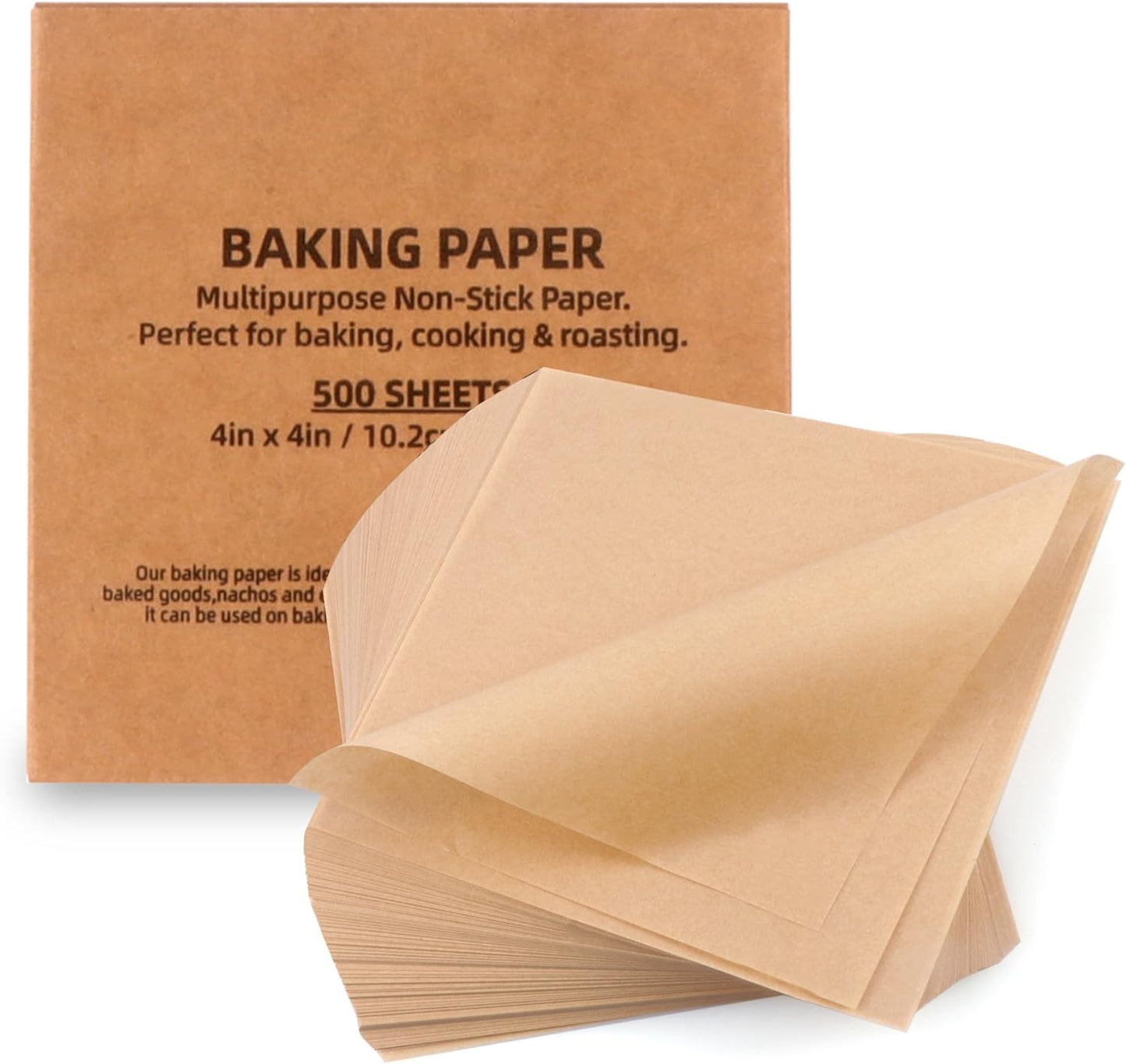Regine Switzerland Parchment Paper Sheets - 500 Pcs Non-Stick & Greaseproof 4x4 Inch Baking Paper
