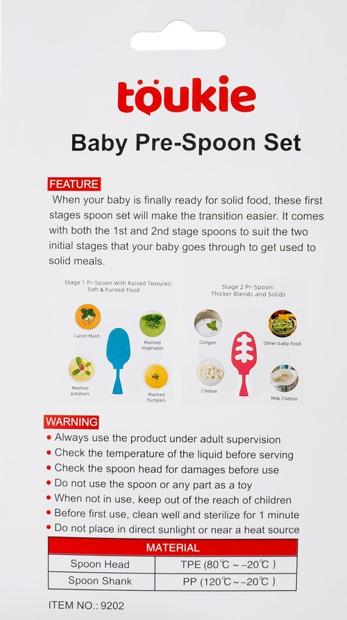 Baby Spoons, Silicone Pre-Spoons for Kids Aged 6+ Months - First and Second Stage Feed, Baby Led Weaning, Teething, Infant Feeding - Toddler Utensils - Set of 2 Spoons, Teal/White