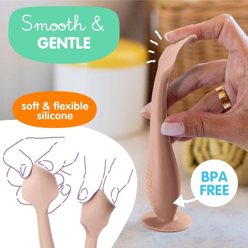 Bumco Diaper Cream Spatula - BPA-Free Diaper Bag Essentials, Soft Butt Spatula Baby, Mom-Invented Butt Paste Spatula, Bumco Diaper Cream Spatula, Flexible Diaper Cream Applicator, Baby Bum Brush