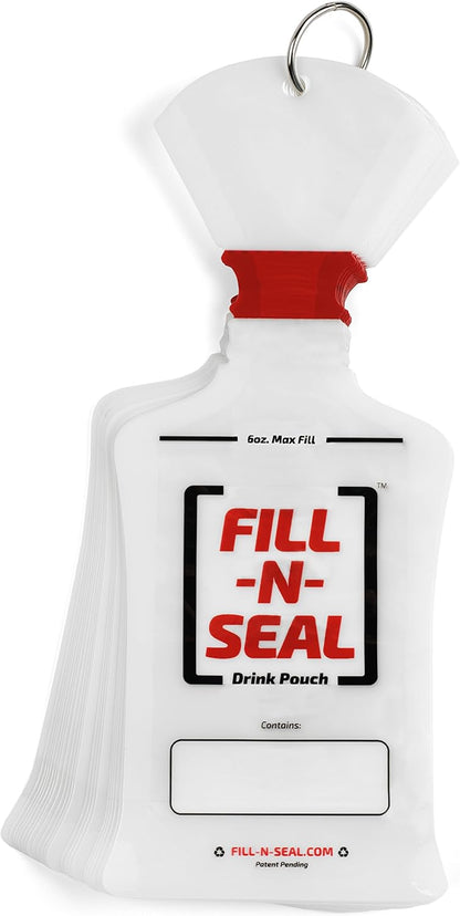 Skiennix Liquid Heat Sealed Pouches - TSA Approved, 6oz, 100% Flexible & BPA Free - White