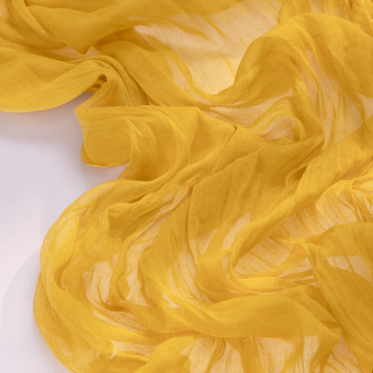 Socomi Cheesecloth Table Runner - 120 Inch Gold Yellow Boho Rustic Sheer Decor for Weddings & Events