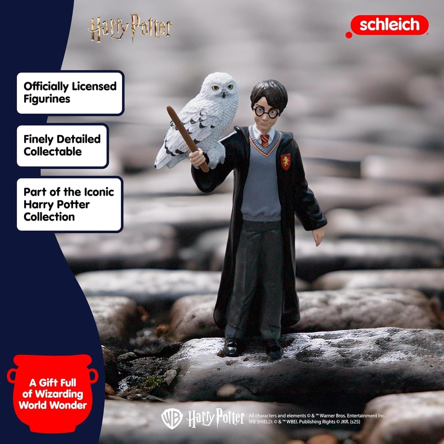Schleich Harry Potter - 2 PC Snow Owl Toy Set - Collectible Wizarding World Figures for Kids & Adults | 42633