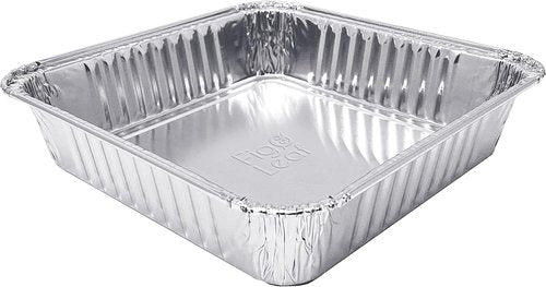 Fig & Leaf Disposable Aluminum Foil Cake Pans - 7” x 7” | 20 Pack | Ideal for Baking & Roasting