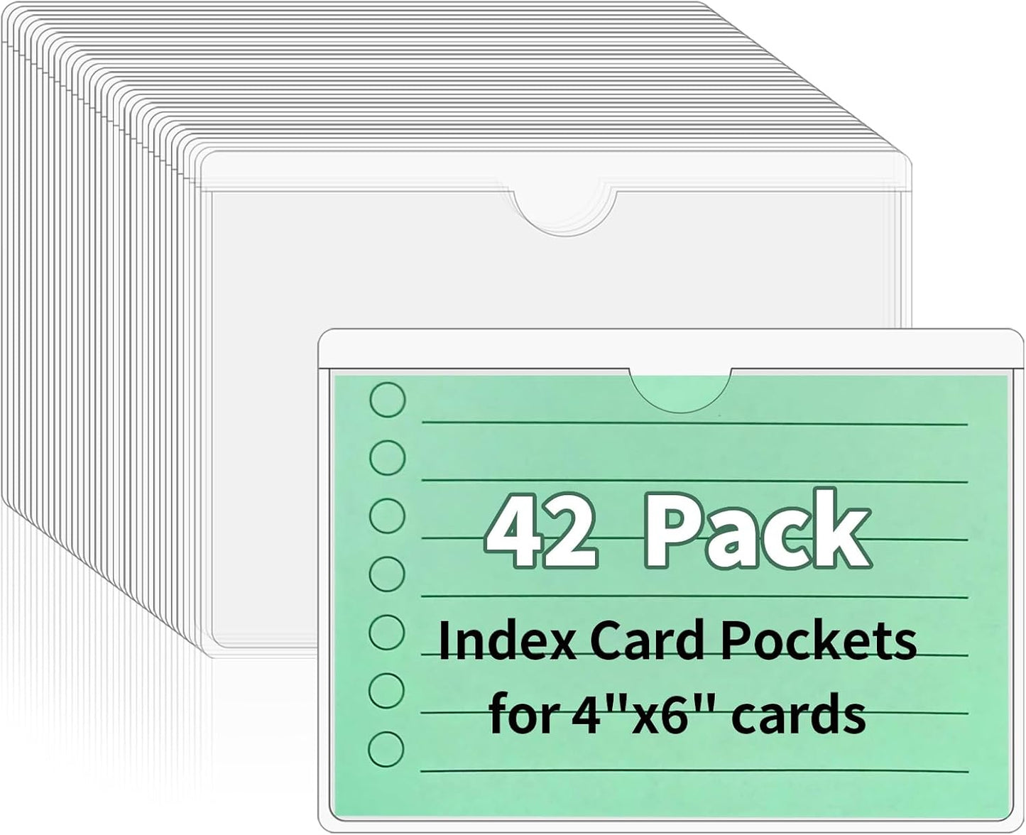 NIUBIER Storage Bin Labels - 42 Pack Clear Adhesive Pockets for Easy Organization | Removable Tote Stickers