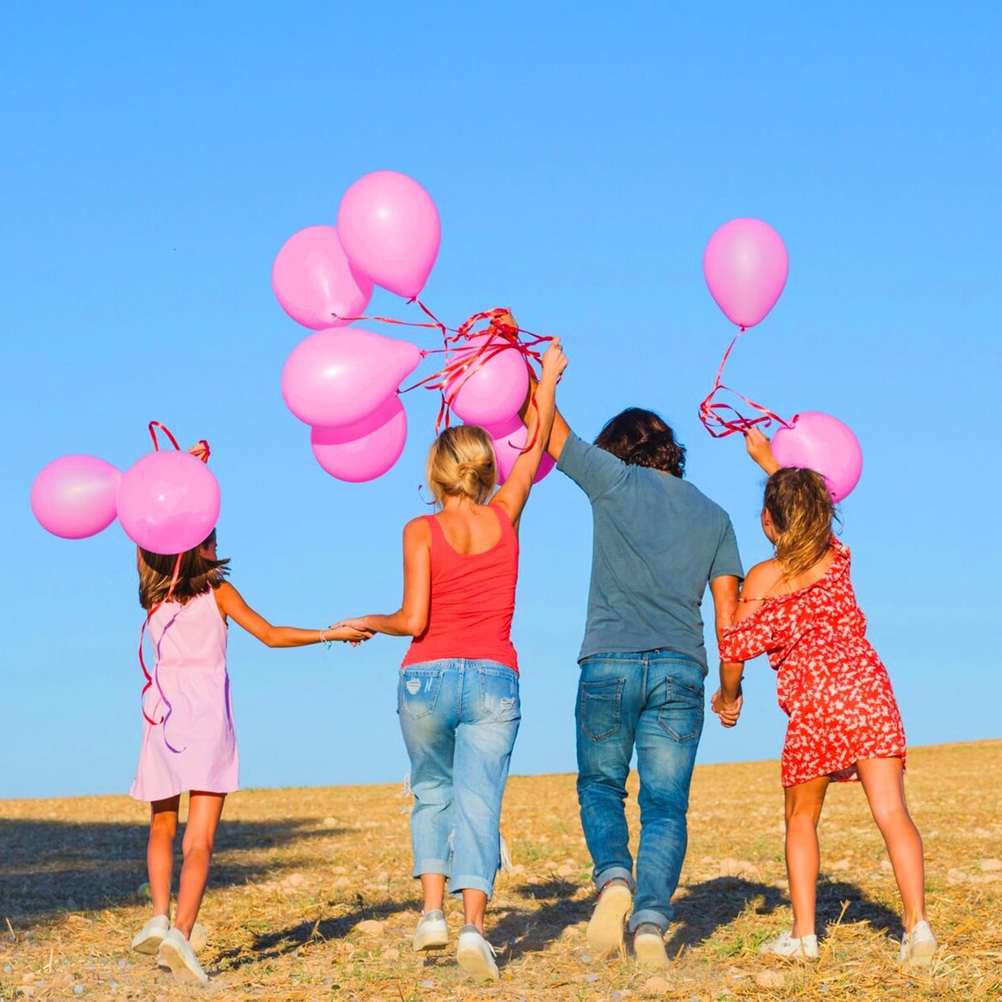 Skiennix Pink Balloons - 100 Pack Light Pink Birthday Decorations | 12 Inch Round for Gender Reveal & Baby Showers
