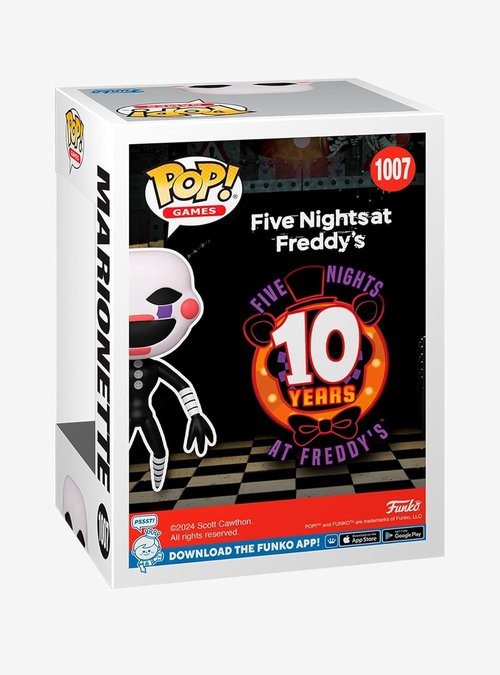 Funko Pop! Five Nights at Freddy's Marionette Vinyl Figure - 10th Anniversary Edition, 4.55 Inches