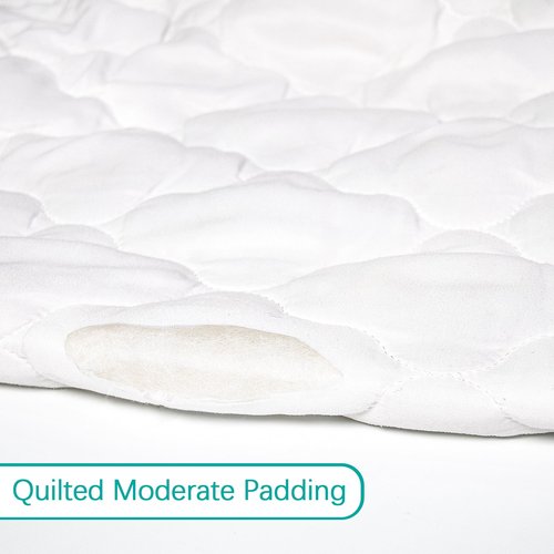 Crib Mattress Protector Sheets Fitted Waterproof Mattress Pad Cover, Noiseless & Machine Wash 100% Absorbent Mattress Protector Sheet Quilted White, 52" x 28", 2 Pack