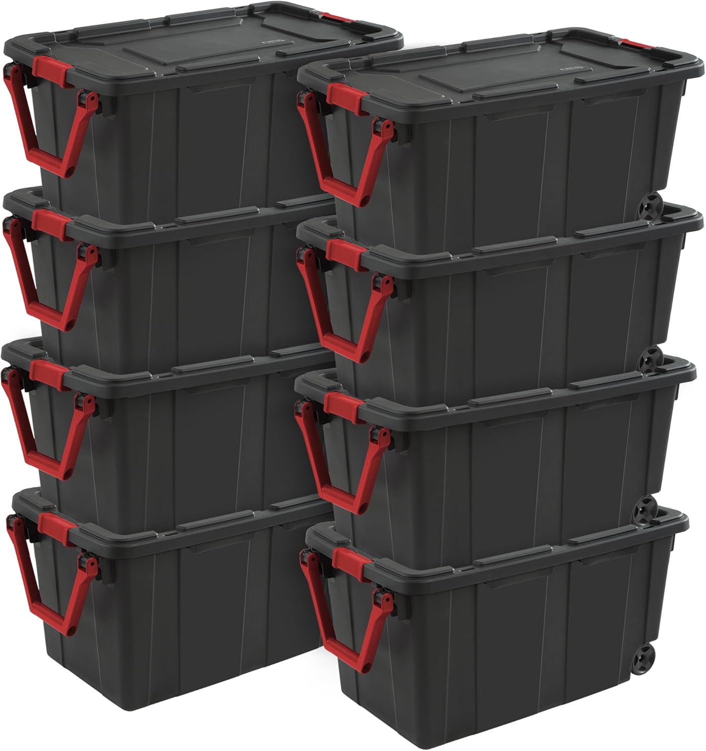 Sterilite Wheeled Tote - Durable 40 Gallon Storage Container in Black | Ideal for Organizing