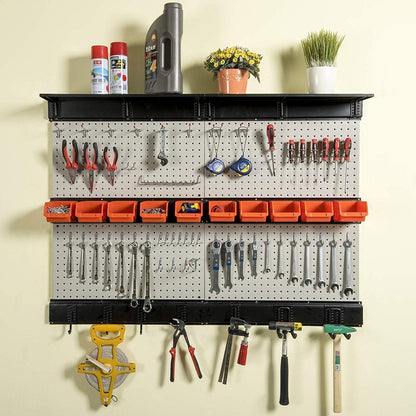Ultrawall Pegboard Wall Organizer - 48" X 36" Garage Storage System with 72 Hooks & Bins