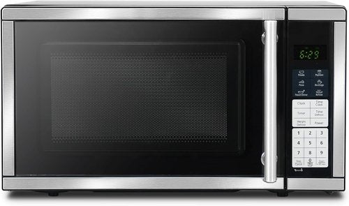 Countertop Microwave Oven - 0.7 Cu. Ft. 700 Watts with LED Lighting & Turntable | Compact Black Design for Apartments & Dorms