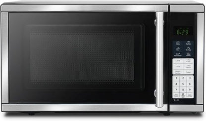 Countertop Microwave Oven - 0.7 Cu. Ft. 700 Watts with LED Lighting & Turntable | Compact Black Design for Apartments & Dorms