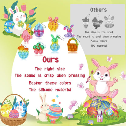 Skiennix 84Pcs Easter Party Favors - Fun Egg Fillers & Fidget Toys for Kids | Perfect for Goodie Bags