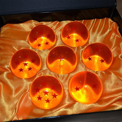 Skiennix Collectible Crystal Acrylic Glass Balls - 7 Stars Design, 76MM (3 in) Diameter, Gift Box Included