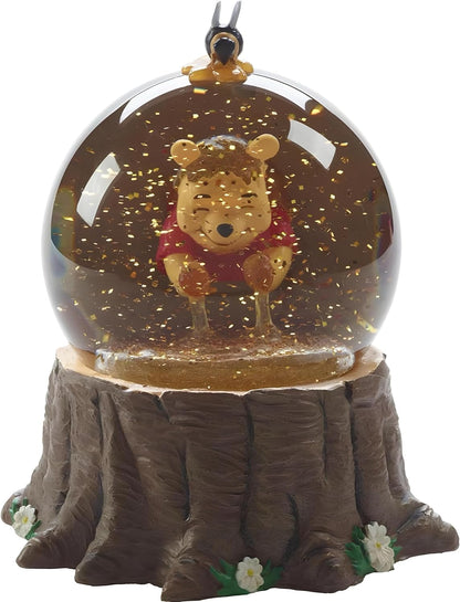 Pooh Bear Musical Snow Globe - Collectible Honey Scene Figurine with Wind-Up Music Box | 5.5 Inch Resin & Glass Decoration