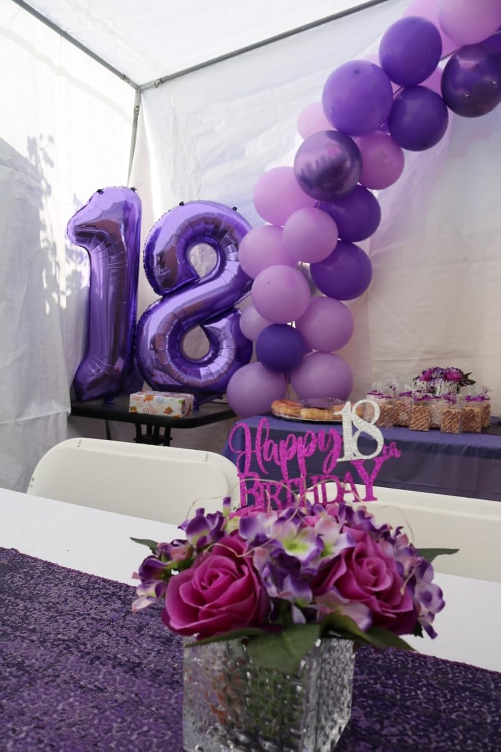 Number 18 Balloons - 40 Inch Purple Birthday Decorations for Celebrations | Perfect for Weddings, Graduations & Anniversaries