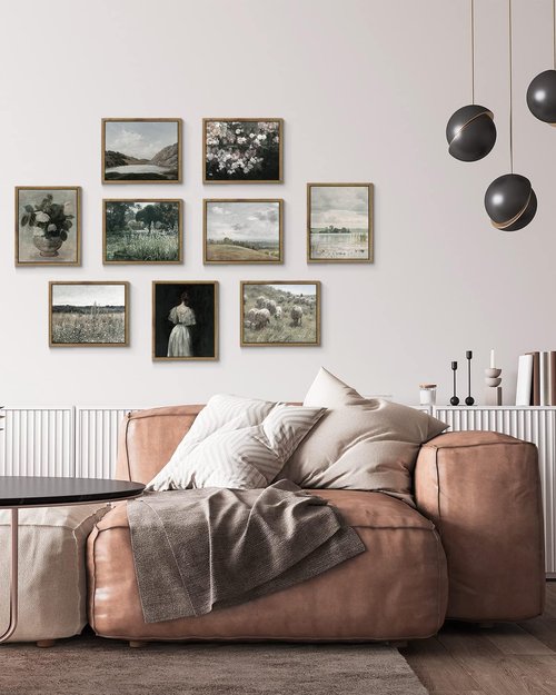 InSimSea Meadow With Flowers Canvas Wall Art - Framed Eclectic Decor for Home & Office (8x10in)