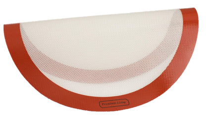 Premium Living Pizza Baking Silicone Mat 12" red (1, Red)