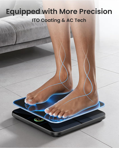 RENPHO Scale with BMI, Body Fat, Muscle Mass, Smart Scale for Body Weight, Wi-Fi & Bluetooth Body Composition Scale, Rechargeable, Elis Evo