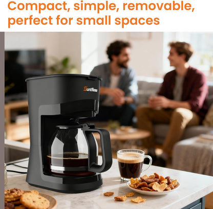 Skiennix 12-Cup Coffee Maker - 1.5L Drip Machine with One-Touch Brewing & Glass Carafe