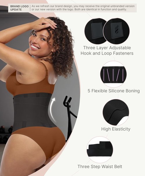 FeelinGirl Waist Trainer Belt - Tummy Control Ab Trimmer for Men & Women | Adjustable Triple Wrap Design