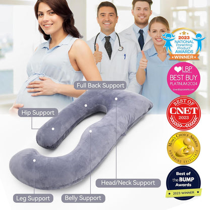 Momcozy Pregnancy Pillow - Comfortable Knee Support for Side Sleepers | Ideal for Expecting Mothers