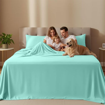 Utopia Bedding Full Bed Sheets Set - 4 Piece Bedding - Brushed Microfiber - Shrinkage and Fade Resistant - Easy Care (Full, Spa Blue)