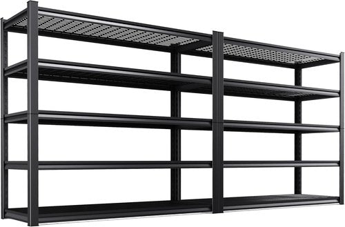**Regine Switzerland Heavy Duty Garage Shelving | Adjustable 5-Tier Metal Storage Unit - 72"x59"x20"**