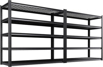 **Regine Switzerland Heavy Duty Garage Shelving | Adjustable 5-Tier Metal Storage Unit - 72"x59"x20"**