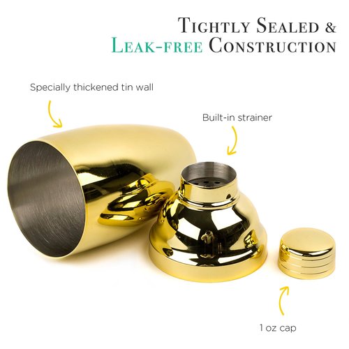 Homestia Cocktail Shaker Set, 8-Piece Stainless Steel Bartending Kit with 24oz Cocktail Shaker with Buit in Drink Strainer, Measuring Jigger, Mixing Spoon, Professional Bar Set for Bartender Home Use