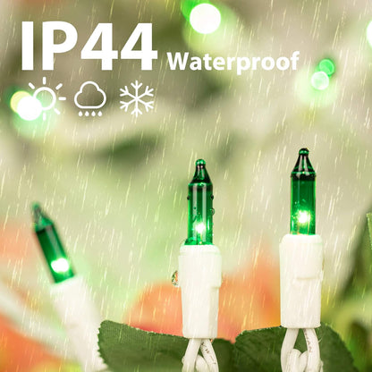 Minetom St. Patrick's Day Mini String Lights - 100 Count 27 Feet Waterproof Green Fairy Lights for Indoor/Outdoor Decor