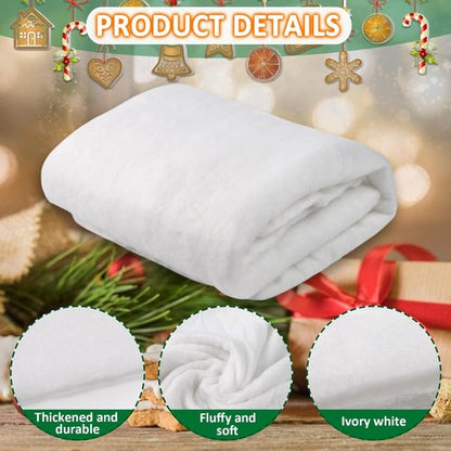 Cosweet Fake Snow Blanket - Thickened 3 x 8 Ft Faux Sheet for Crafts & Holiday Displays