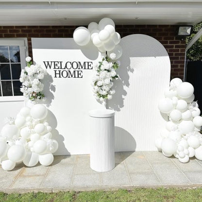 Awenztech White Balloons 12 inch, White Latex Balloons 50pcs Party Balloon for Engagement Bachelorette Bridal Shower Wedding Party Birthday Decorations